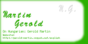 martin gerold business card